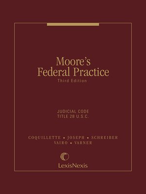 cover image of Moore's Federal Practice